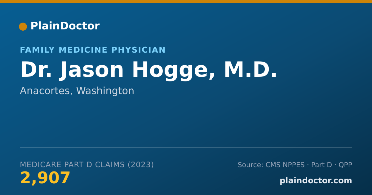 Shareable card for Jason Hogge, M.D. - Family Medicine Physician, Anacortes, WA