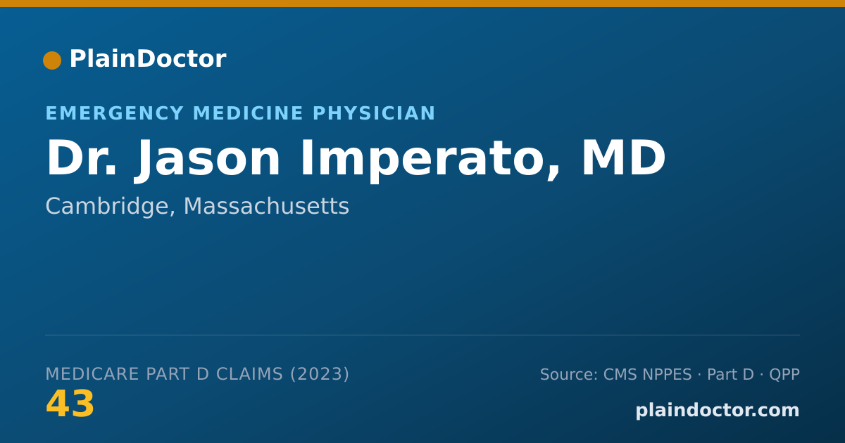 Shareable card for Jason Imperato, MD - Emergency Medicine Physician, Cambridge, MA