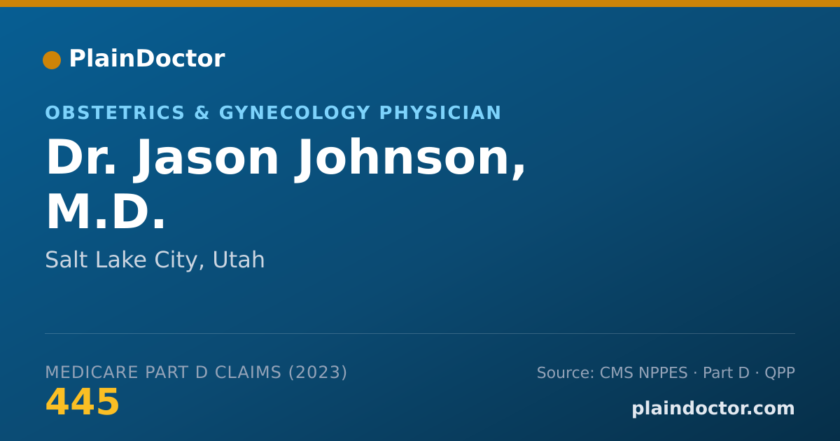 Shareable card for Jason Johnson, M.D. - Obstetrics & Gynecology Physician, Salt Lake City, UT