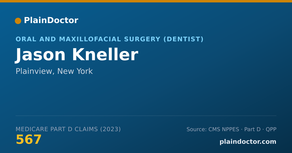 Shareable card for Jason Kneller - Oral and Maxillofacial Surgery (Dentist), Plainview, NY