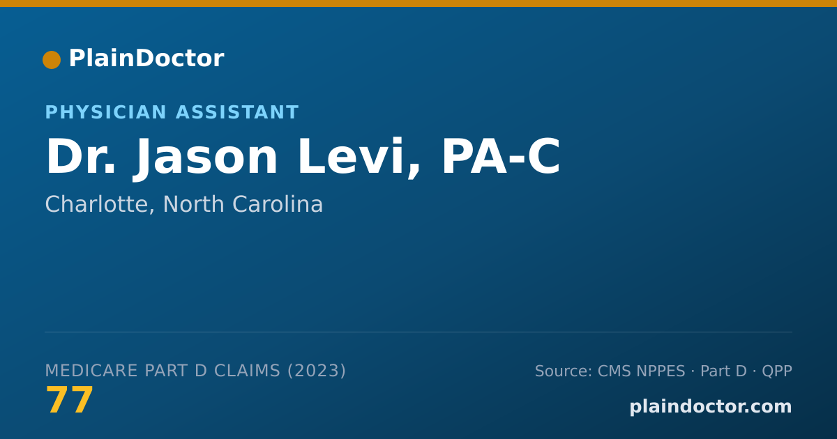 Shareable card for Jason Levi, PA-C - Physician Assistant, Charlotte, NC