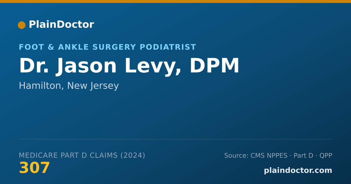 Shareable card for Jason Levy, DPM - Foot & Ankle Surgery Podiatrist, Hamilton, NJ