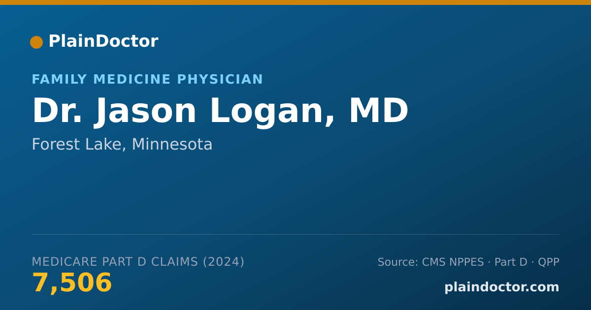 Shareable card for Jason Logan, MD - Family Medicine Physician, Forest Lake, MN