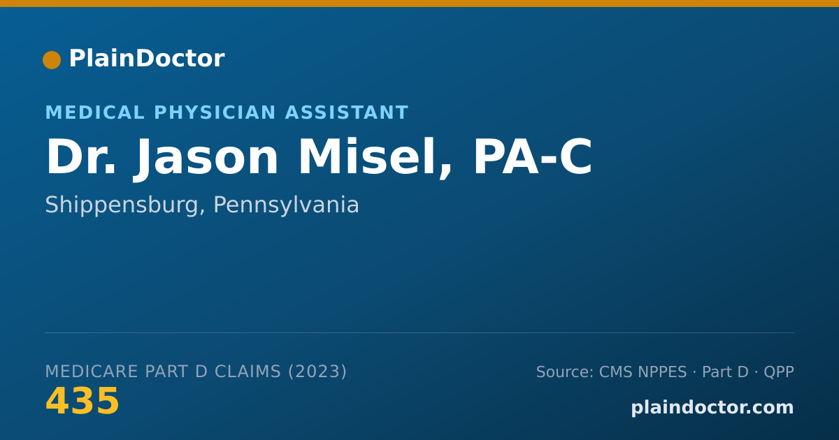 Shareable card for Jason Misel, PA-C - Medical Physician Assistant, Shippensburg, PA