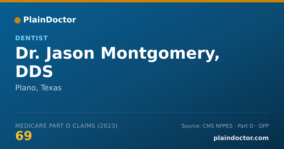 Shareable card for Jason Montgomery, DDS - Dentist, Plano, TX