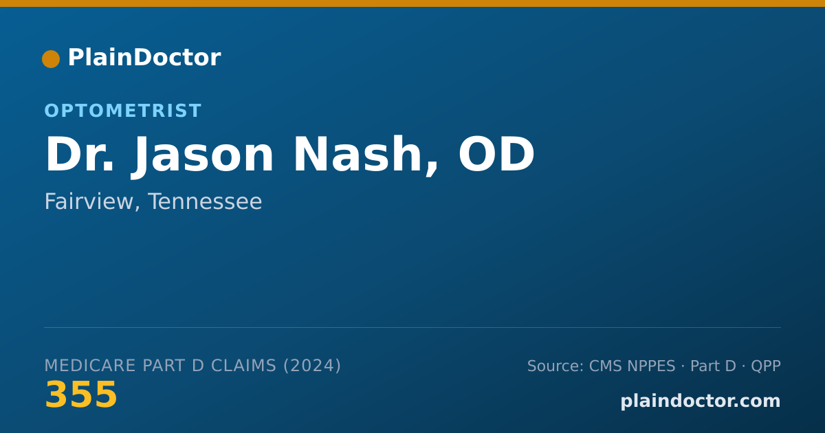 Shareable card for Jason Nash, OD - Optometrist, Fairview, TN