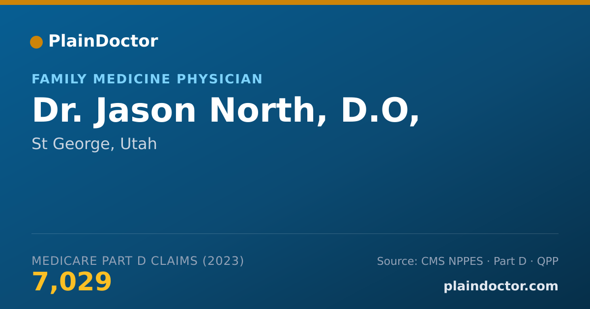 Shareable card for Jason North, D.O, - Family Medicine Physician, St George, UT