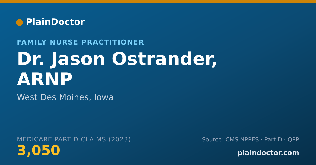 Shareable card for Jason Ostrander, ARNP - Family Nurse Practitioner, West Des Moines, IA