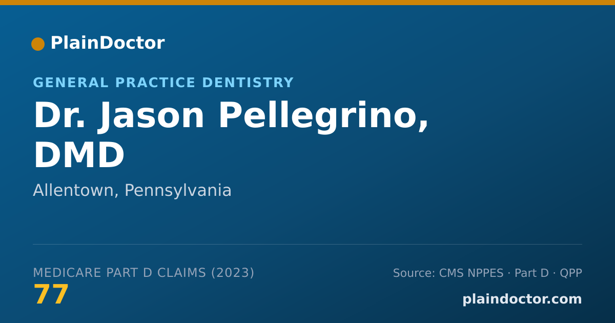 Shareable card for Jason Pellegrino, DMD - General Practice Dentistry, Allentown, PA