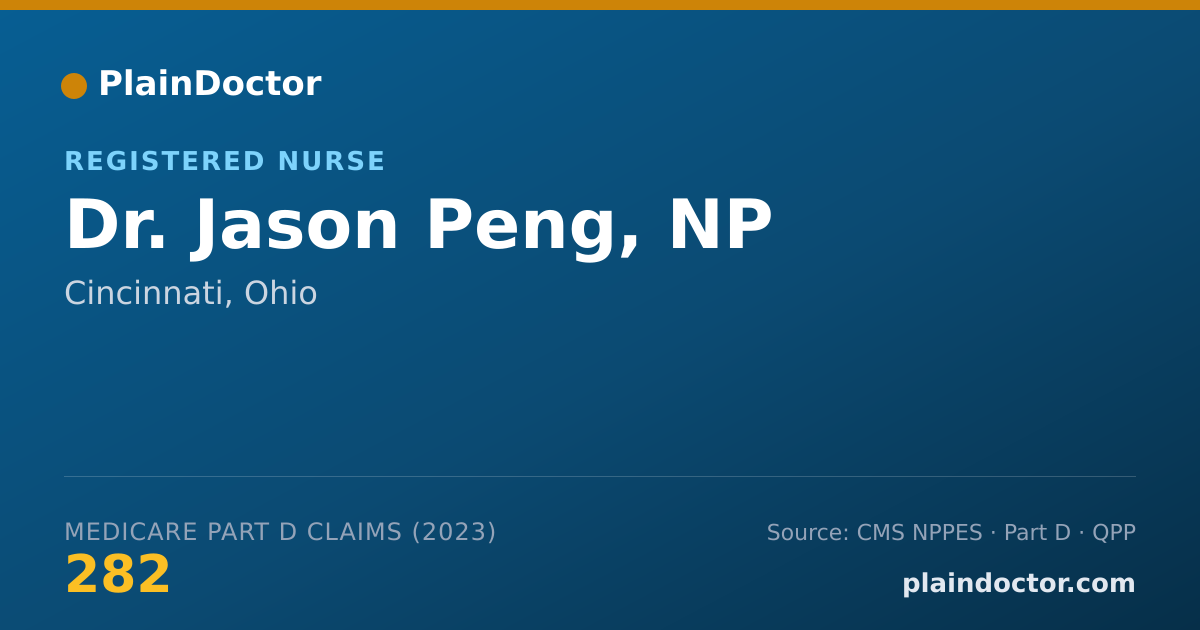Shareable card for Jason Peng, NP - Registered Nurse, Cincinnati, OH