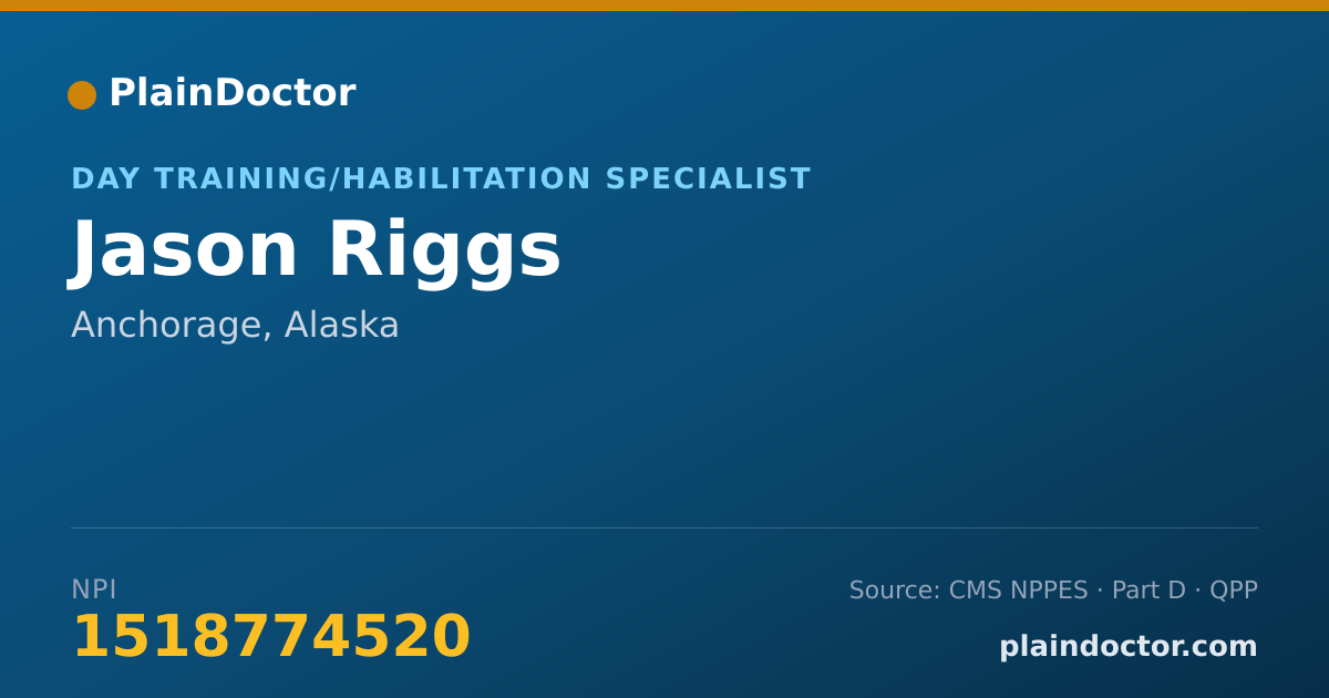 Shareable card for Jason Riggs - Day Training/Habilitation Specialist, Anchorage, AK