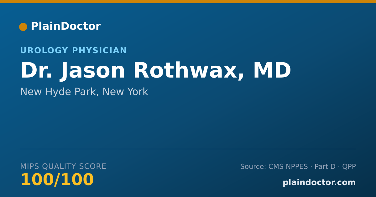 Shareable card for Jason Rothwax, MD - Urology Physician, New Hyde Park, NY