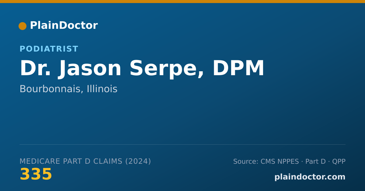Shareable card for Jason Serpe, DPM - Foot & Ankle Surgery Podiatrist, Bourbonnais, IL