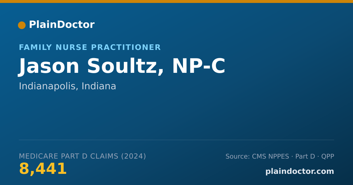 Shareable card for Jason Soultz, NP-C - Family Nurse Practitioner, Indianapolis, IN