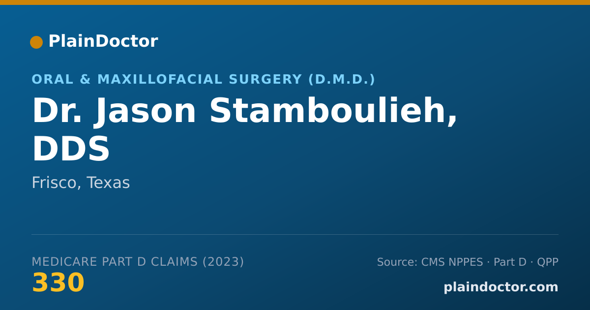 Shareable card for Jason Stamboulieh, DDS - Oral & Maxillofacial Surgery (D.M.D.), Frisco, TX