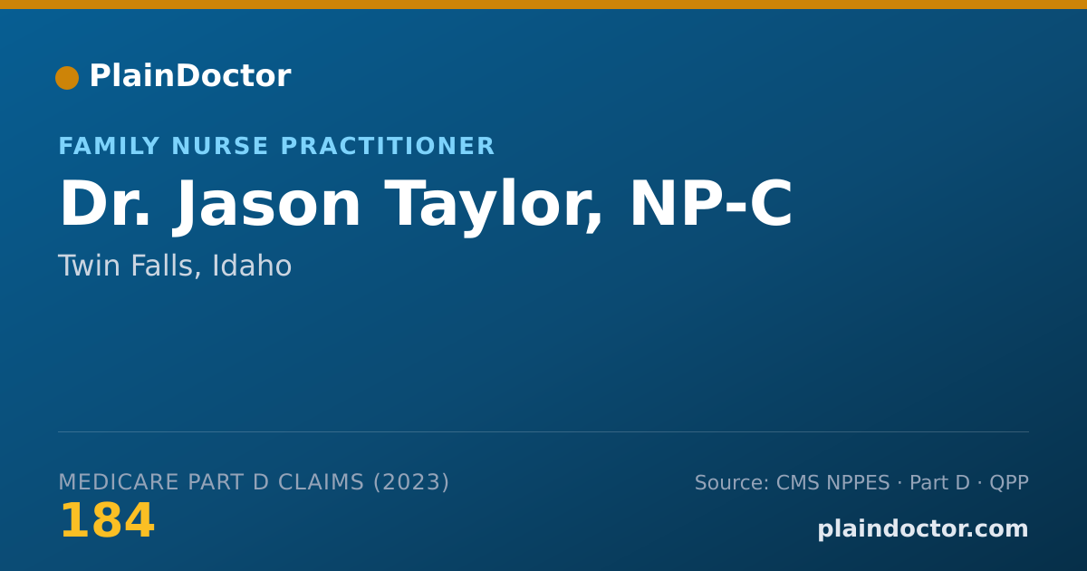Shareable card for Jason Taylor, NP-C - Family Nurse Practitioner, Twin Falls, ID