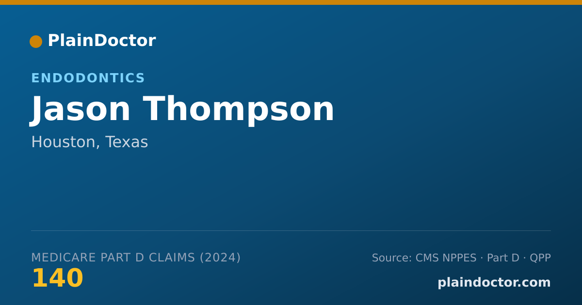 Shareable card for Jason Thompson - Dentist, Houston, TX