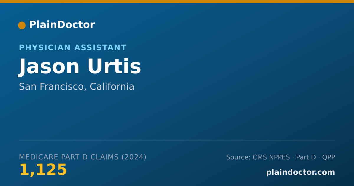 Shareable card for Jason Urtis - Physician Assistant, San Francisco, CA