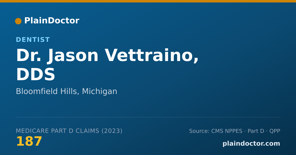 Shareable card for Jason Vettraino, DDS - Dentist, Bloomfield Hills, MI
