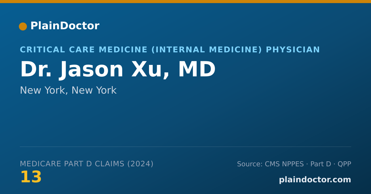 Shareable card for Jason Xu, MD - Student in an Organized Health Care Education/Training Program, Brooklyn, NY