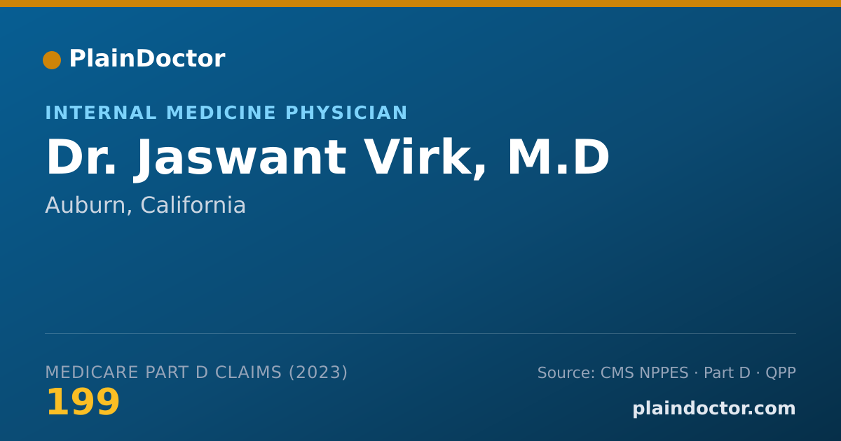Shareable card for Jaswant Virk, M.D - Internal Medicine Physician, Auburn, CA
