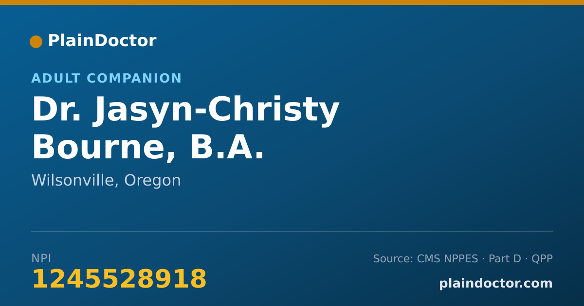 Shareable card for Jasyn-Christy Bourne, B.A. - Adult Companion, Wilsonville, OR