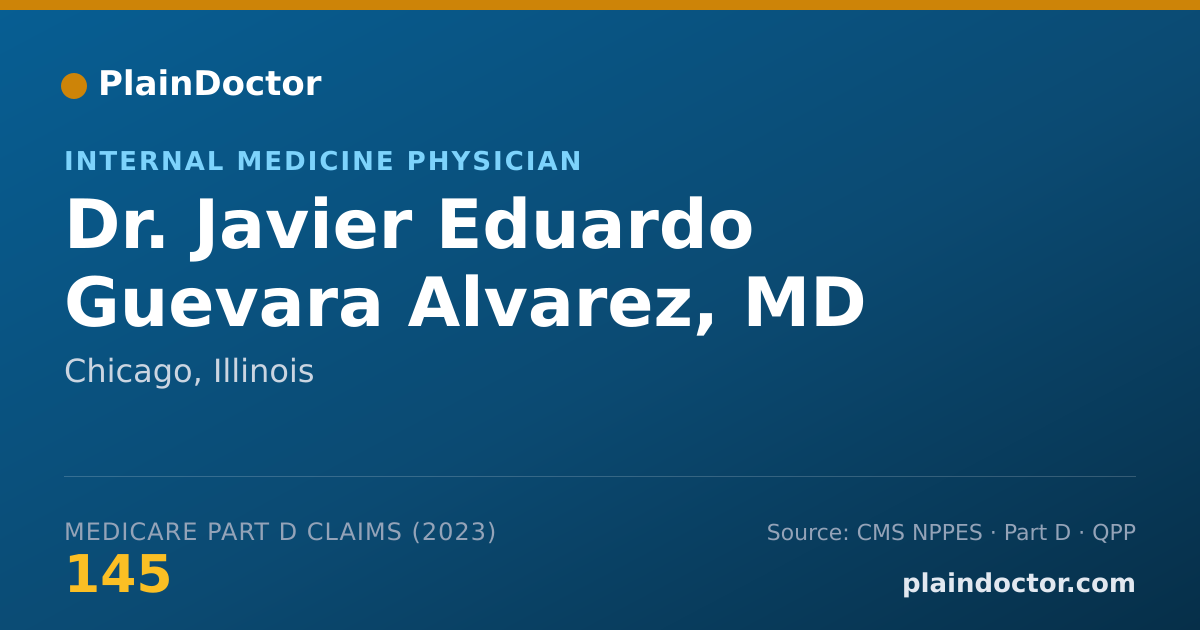Shareable card for Javier Eduardo Guevara Alvarez, MD - Internal Medicine Physician, Chicago, IL