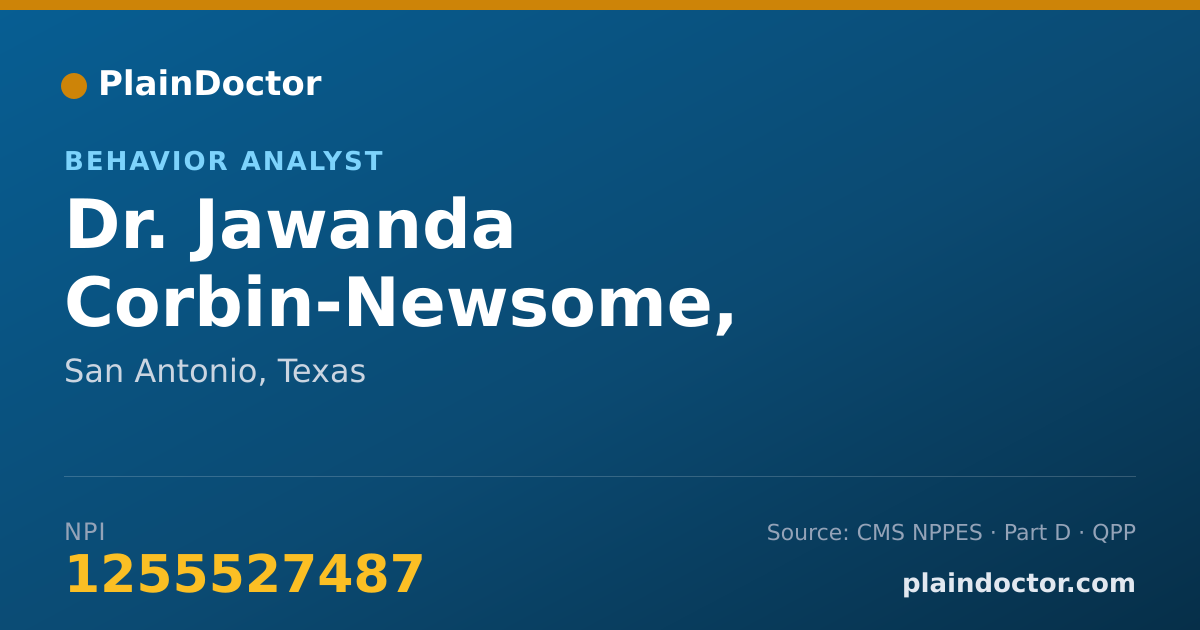 Shareable card for Jawanda Corbin-Newsome, M.A.,BCBA, LBA - Behavior Analyst, San Antonio, TX