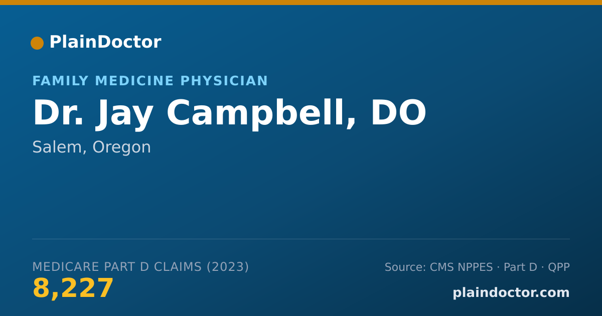 Shareable card for Jay Campbell, DO - Family Medicine Physician, Salem, OR