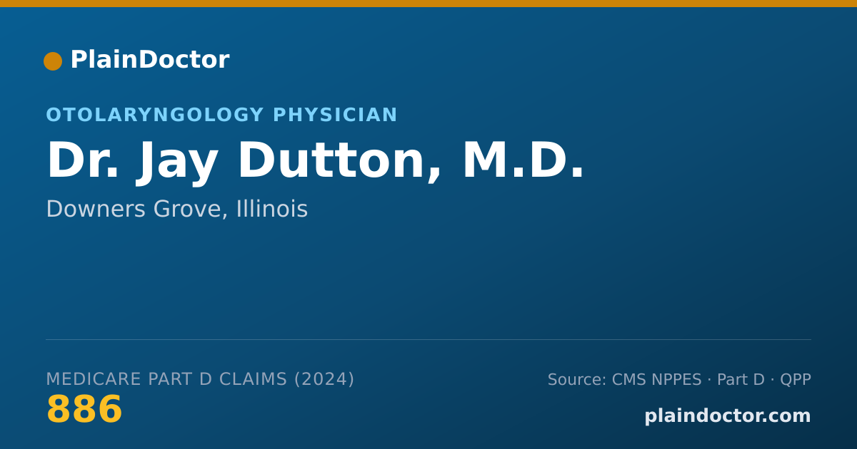 Shareable card for Jay Dutton, M.D. - Otolaryngology Physician, Downers Grove, IL