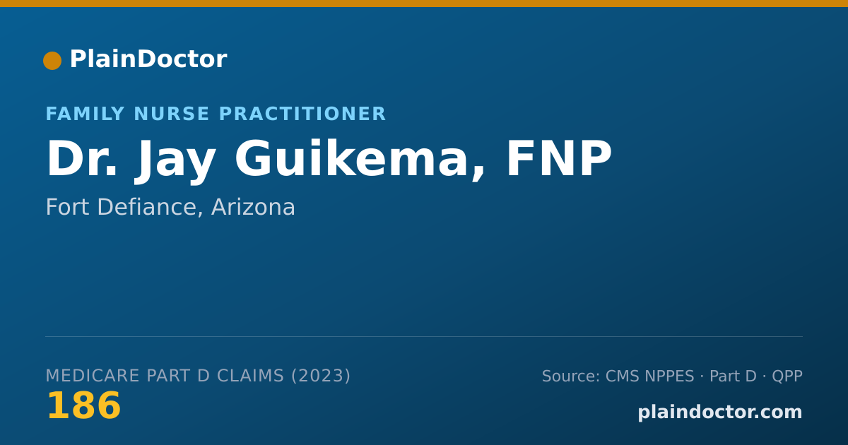 Shareable card for Jay Guikema, FNP - Family Nurse Practitioner, Fort Defiance, AZ