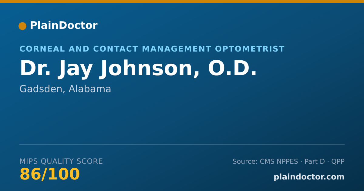 Shareable card for Jay Johnson, O.D. - Corneal and Contact Management Optometrist, Gadsden, AL