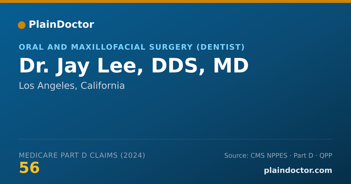 Shareable card for Jay Lee, DDS, MD - Surgery Physician, Los Angeles, CA