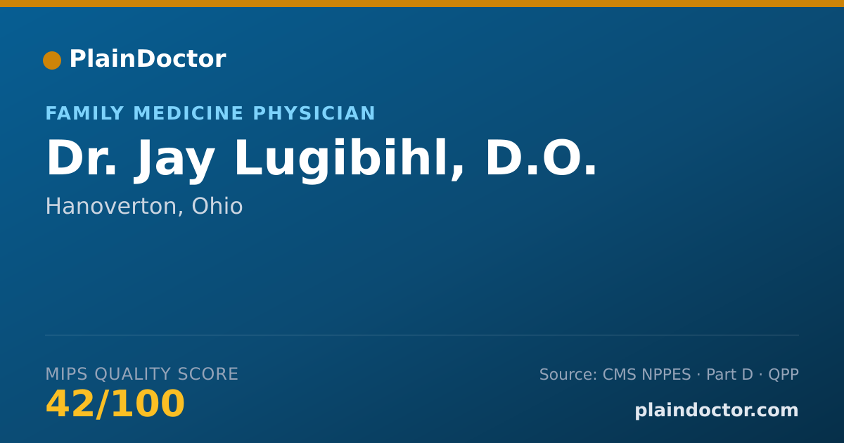 Shareable card for Jay Lugibihl, D.O. - Family Medicine Physician, Hanoverton, OH