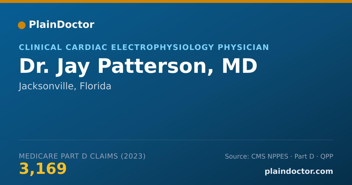 Shareable card for Jay Patterson, MD - Clinical Cardiac Electrophysiology Physician, Jacksonville, FL