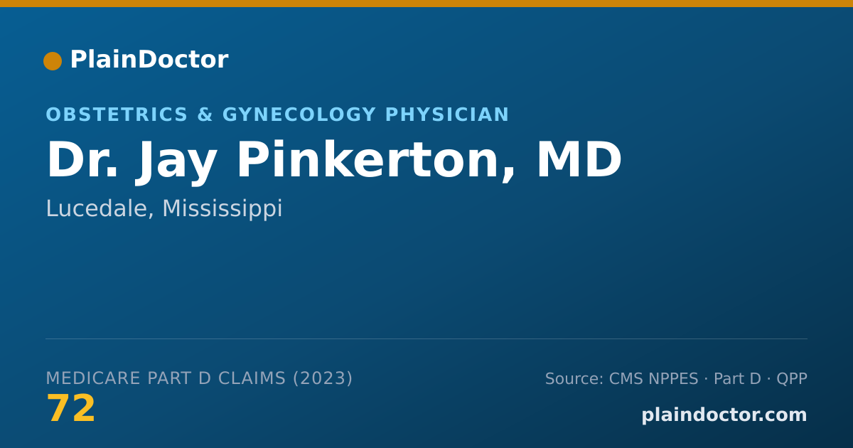 Shareable card for Jay Pinkerton, MD - Obstetrics & Gynecology Physician, Lucedale, MS