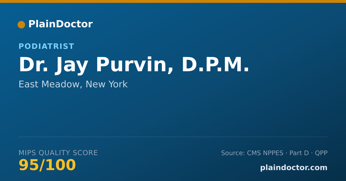 Shareable card for Jay Purvin, D.P.M. - Podiatrist, East Meadow, NY