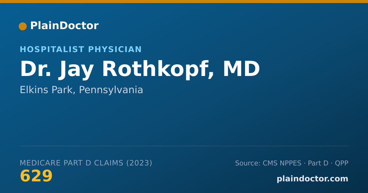 Shareable card for Jay Rothkopf, MD - Hospitalist Physician, Elkins Park, PA