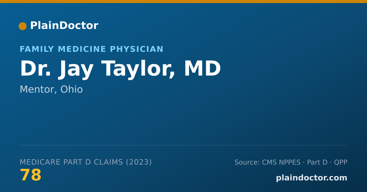 Shareable card for Jay Taylor, MD - Family Medicine Physician, Mentor, OH