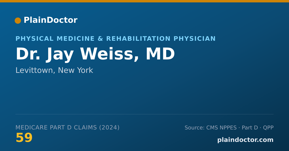 Shareable card for Jay Weiss, MD - Physical Medicine & Rehabilitation Physician, Levittown, NY