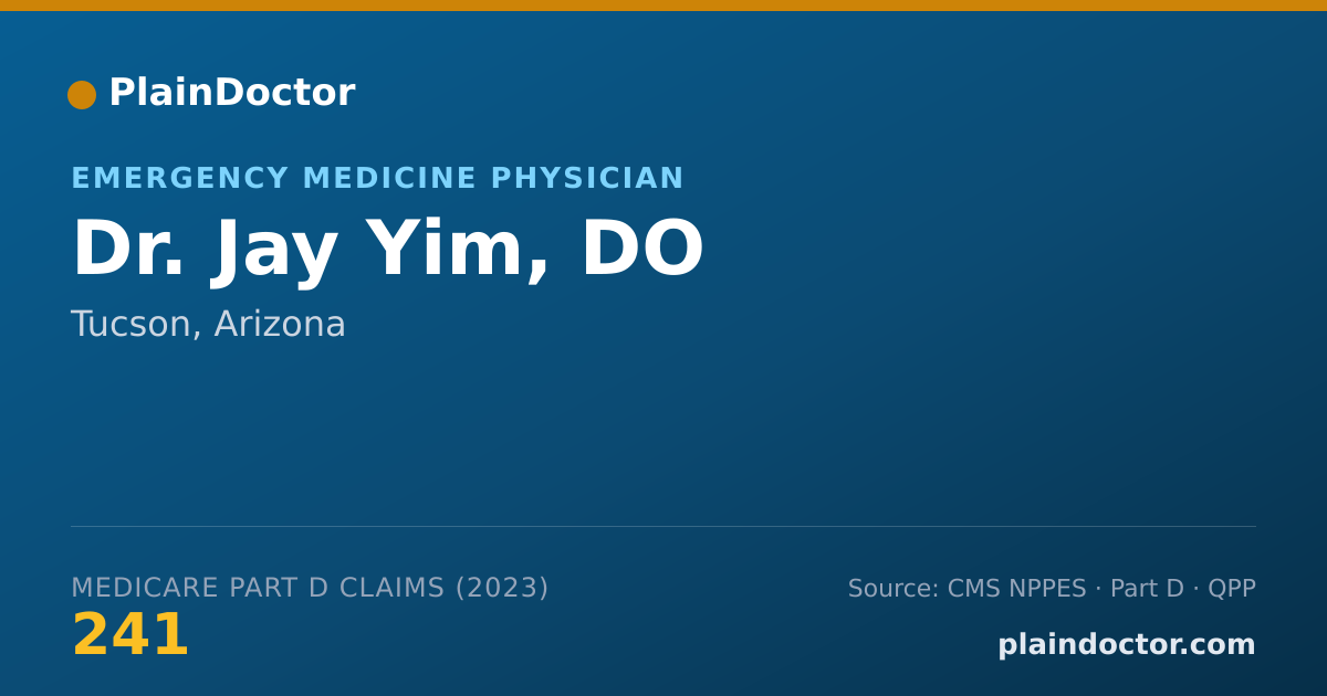 Shareable card for Jay Yim, DO - Emergency Medicine Physician, Tucson, AZ