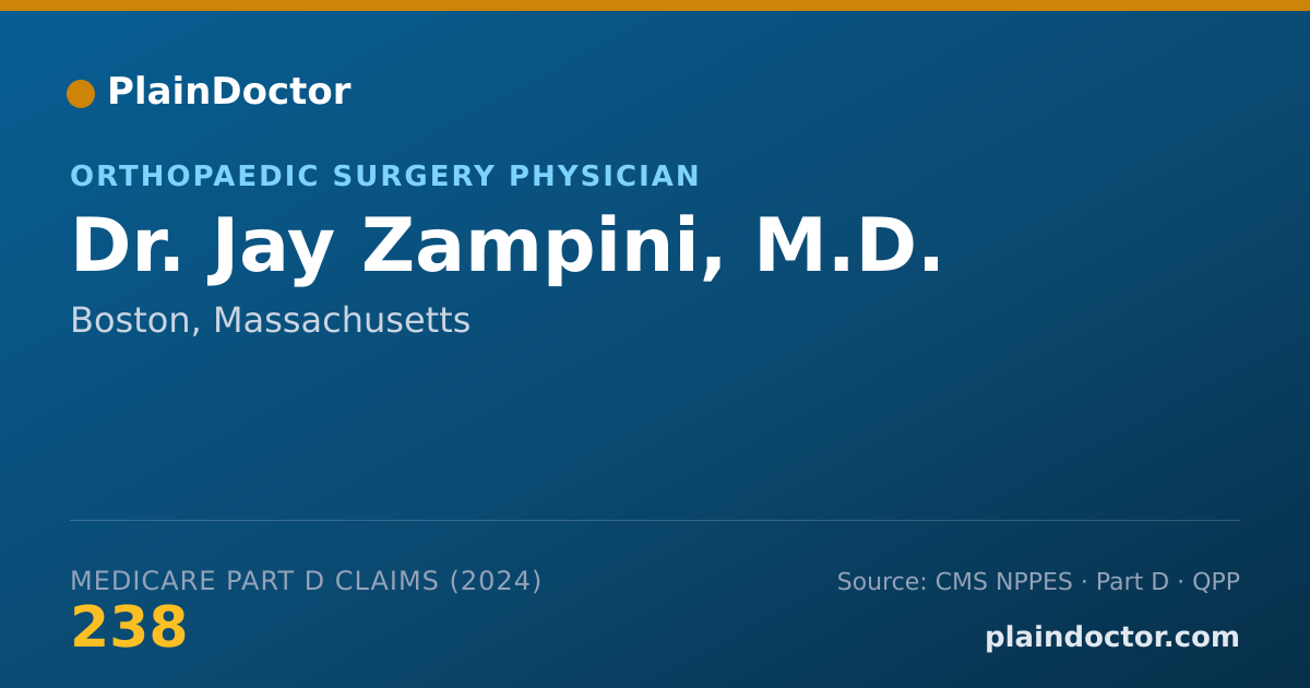 Shareable card for Jay Zampini, M.D. - Orthopaedic Surgery Physician, Boston, MA
