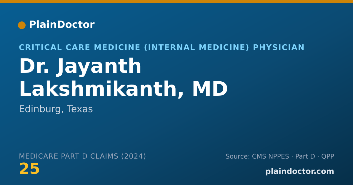 Shareable card for Jayanth Lakshmikanth, MD - Nephrology Physician, Edinburg, TX