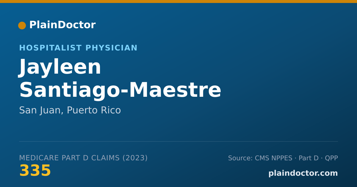 Shareable card for Jayleen Santiago-Maestre - Hospitalist Physician, San Juan, PR