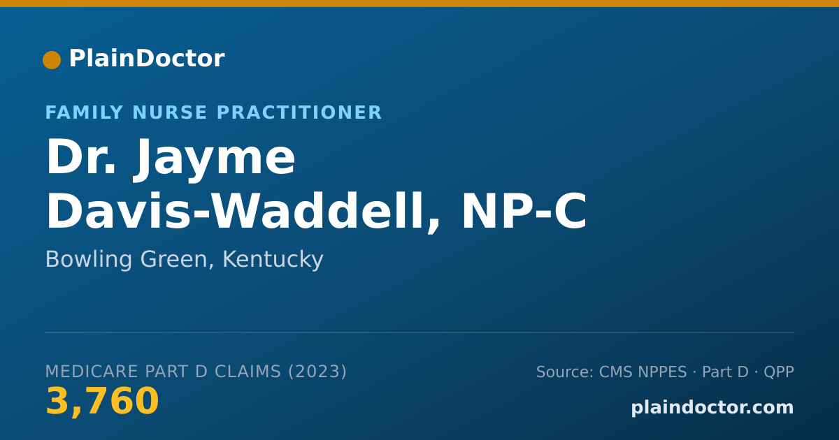 Shareable card for Jayme Davis-Waddell, NP-C - Family Nurse Practitioner, Bowling Green, KY