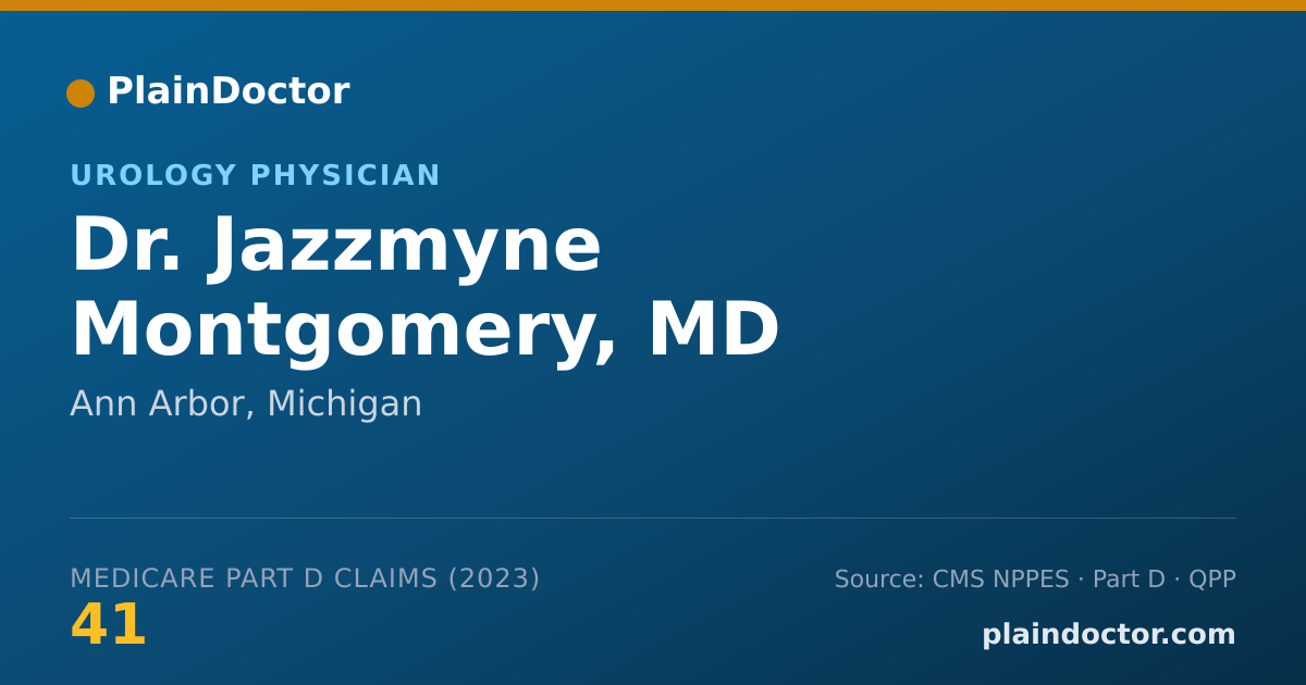 Shareable card for Jazzmyne Montgomery, MD - Urology Physician, Ann Arbor, MI