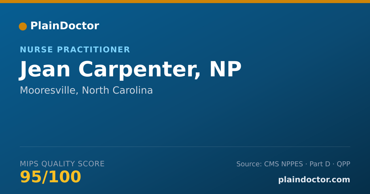 Shareable card for Jean Carpenter, NP - Nurse Practitioner, Mooresville, NC