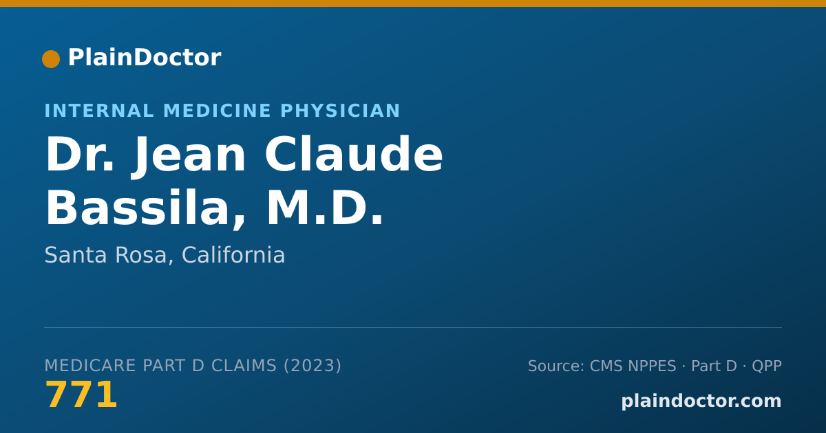 Shareable card for Jean Claude Bassila, M.D. - Internal Medicine Physician, Santa Rosa, CA
