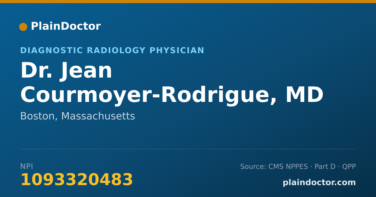 Shareable card for Jean Courmoyer-Rodrigue, MD - Diagnostic Radiology Physician, Boston, MA