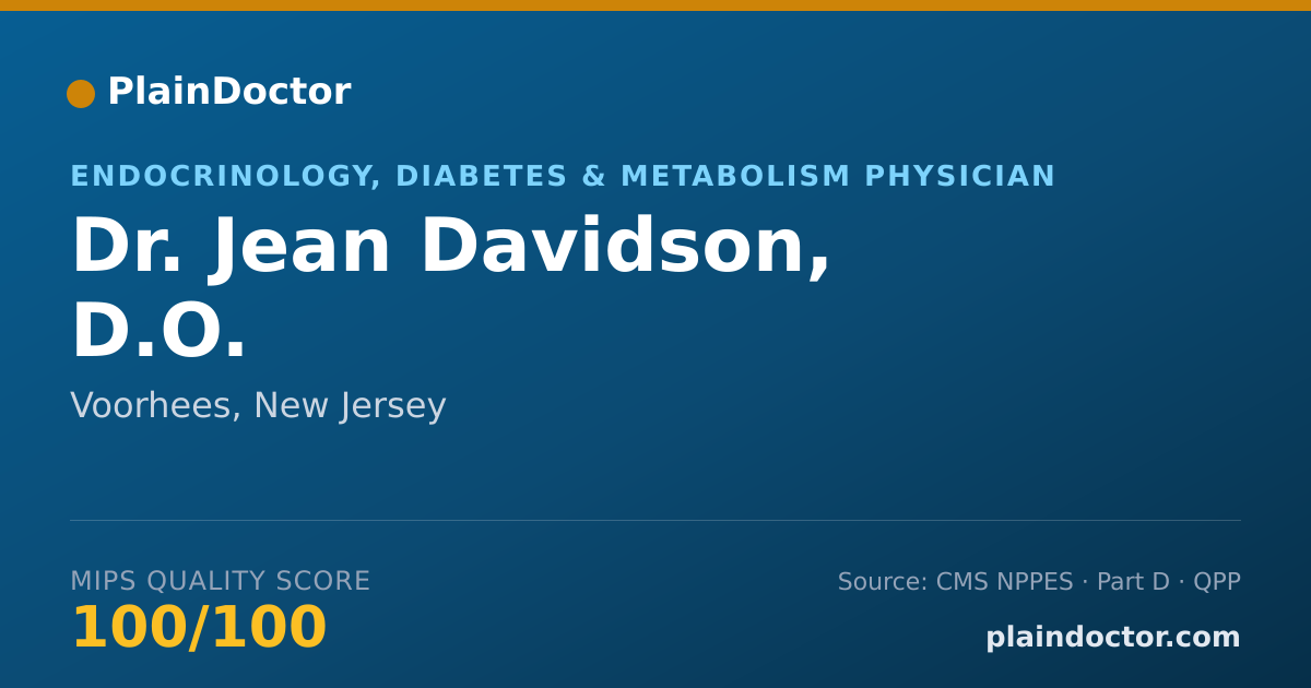 Shareable card for Jean Davidson, D.O. - Endocrinology, Diabetes & Metabolism Physician, Voorhees, NJ
